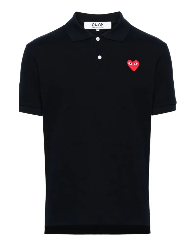 Comme des Garçons Play heart-patch polo shirt - Schwarz Schwarz
