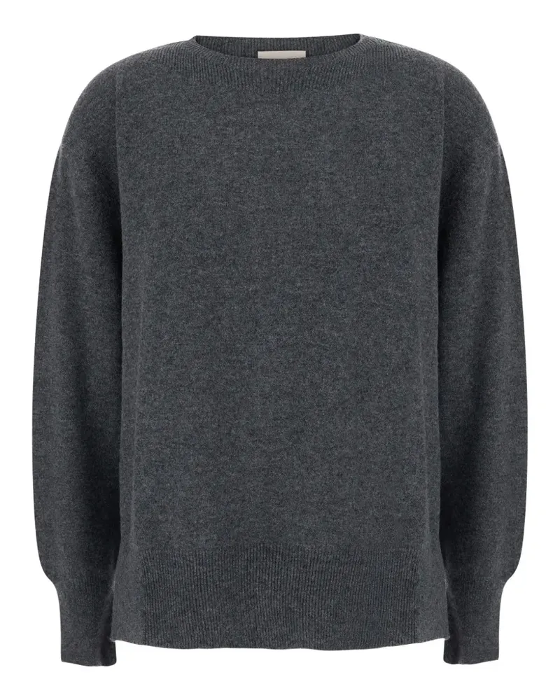 Semicouture Candy Pullover mit geripptem Besatz - Grau Grau