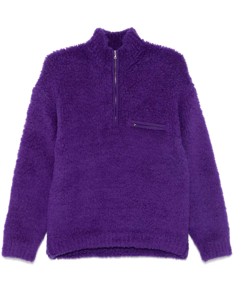 AURALEE Pullover mit Reißverschluss - Violett Violett