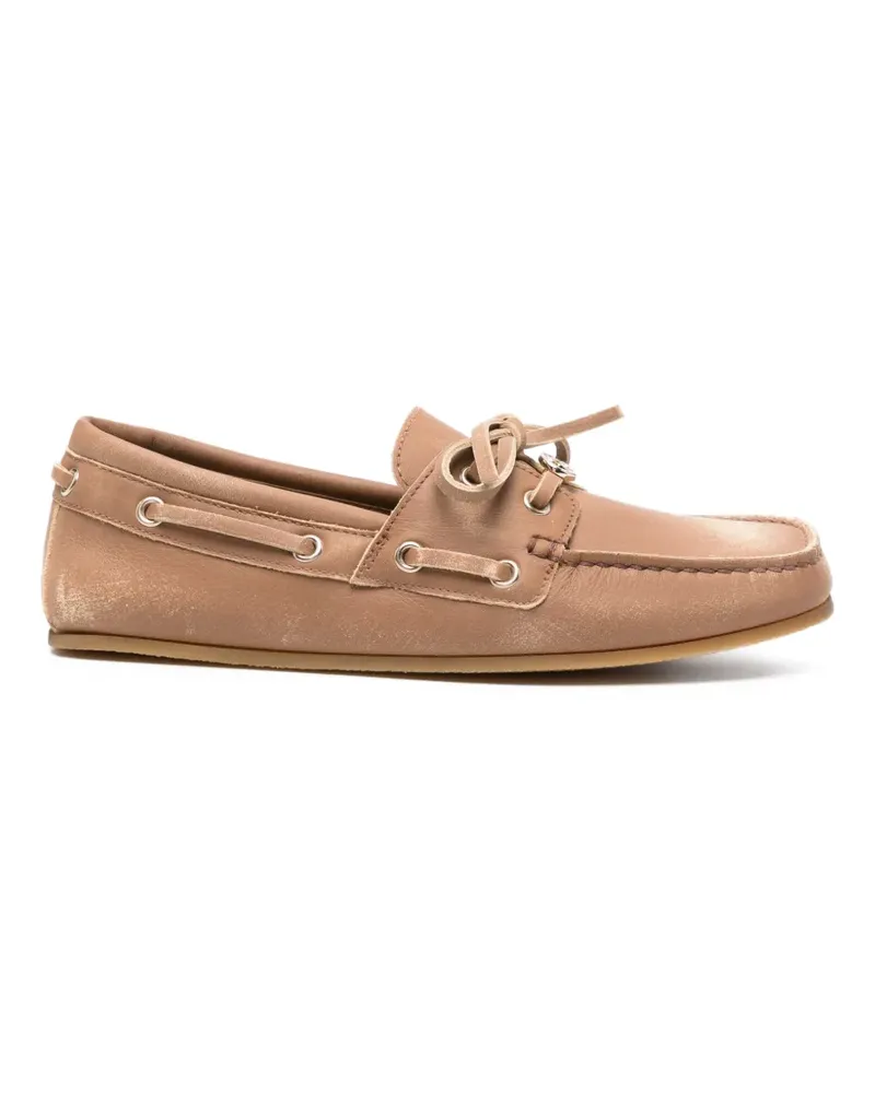 Gucci interlocking G-detail boat shoes - Braun Braun
