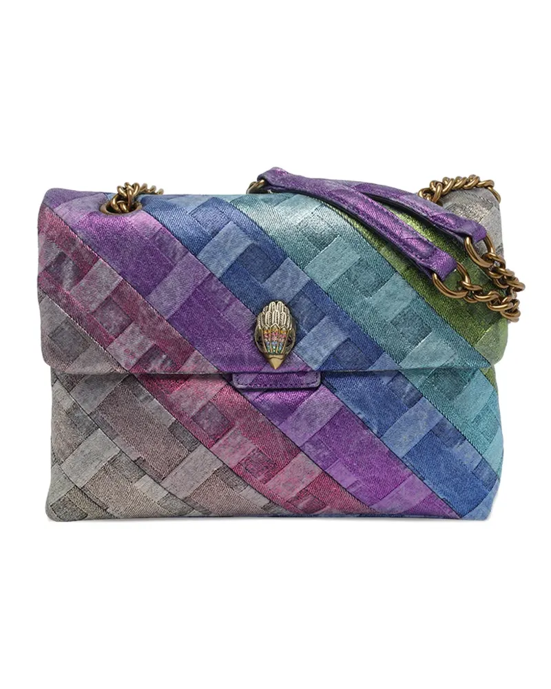 Kurt Geiger Kensington woven-denim shoulder bag - Violett Violett