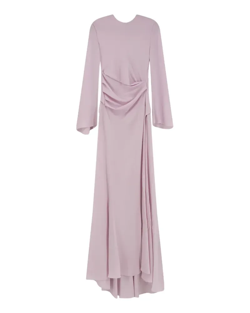 Alexander McQueen long-sleeve draped maxi dress - Rosa Rosa