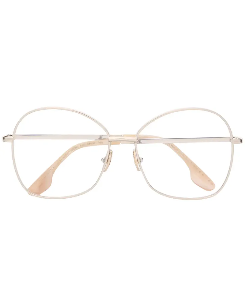 Victoria Beckham Brille mit rundem Gestell - Metallic Metallic