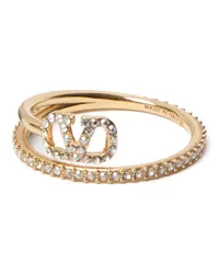 Valentino Garavani VLogo Ring mit Kristallen Gold