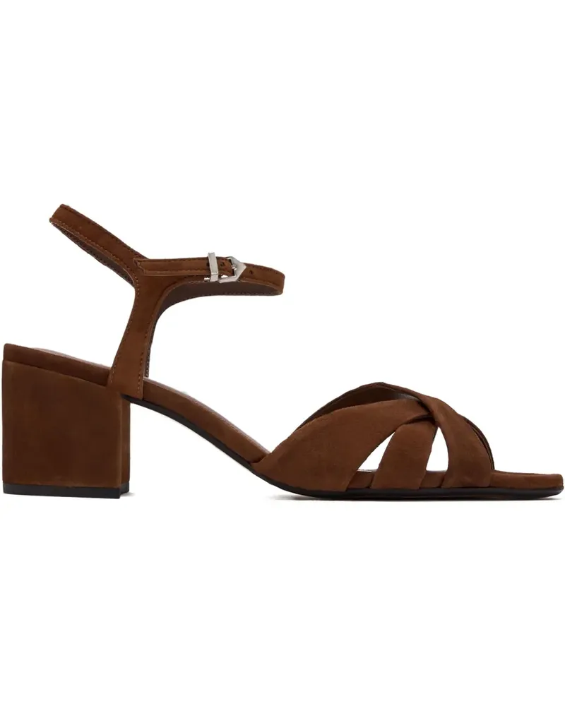 Schutz Sandalen mit überkreuzten Riemen 50mm - Braun Braun