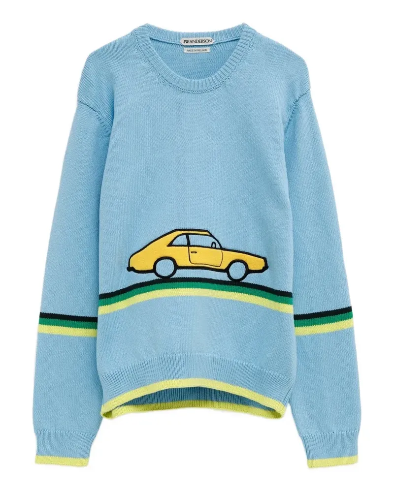 J.W.Anderson car-motif sweater - Blau Blau