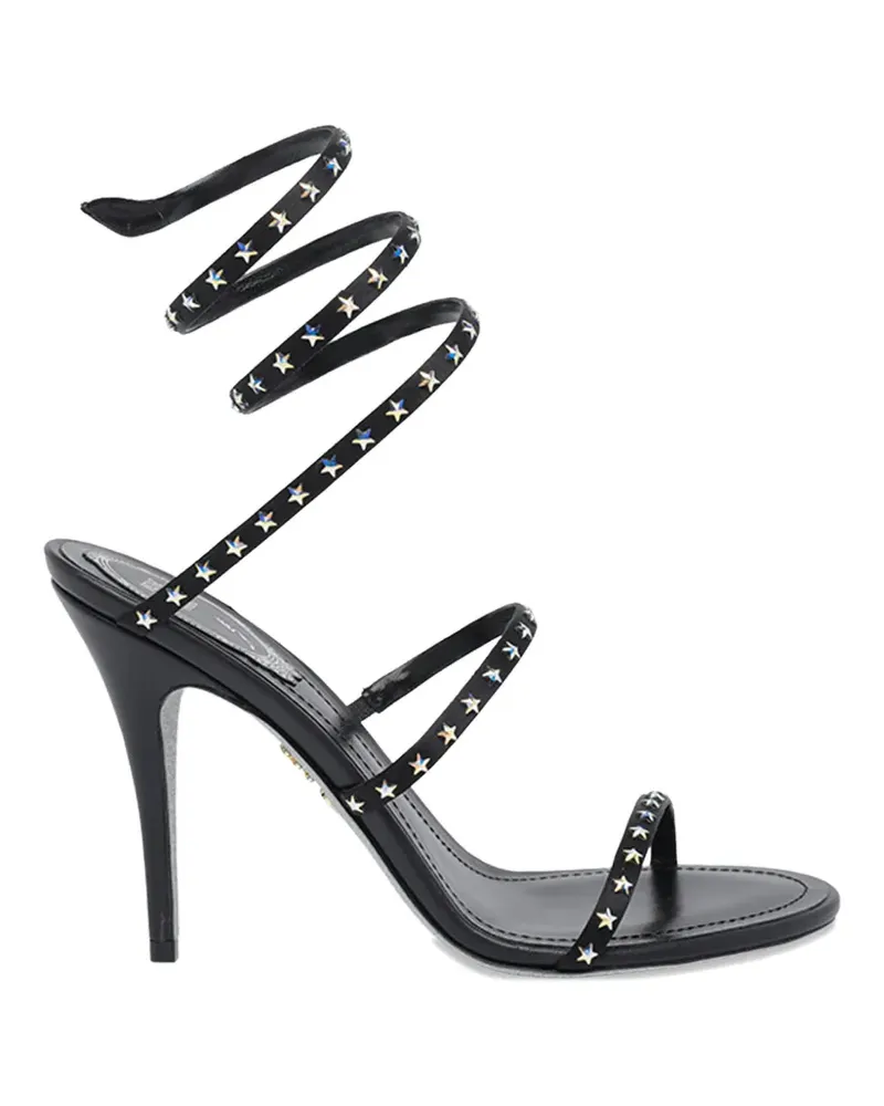 René Caovilla Cleo star-details sandals - Schwarz Schwarz
