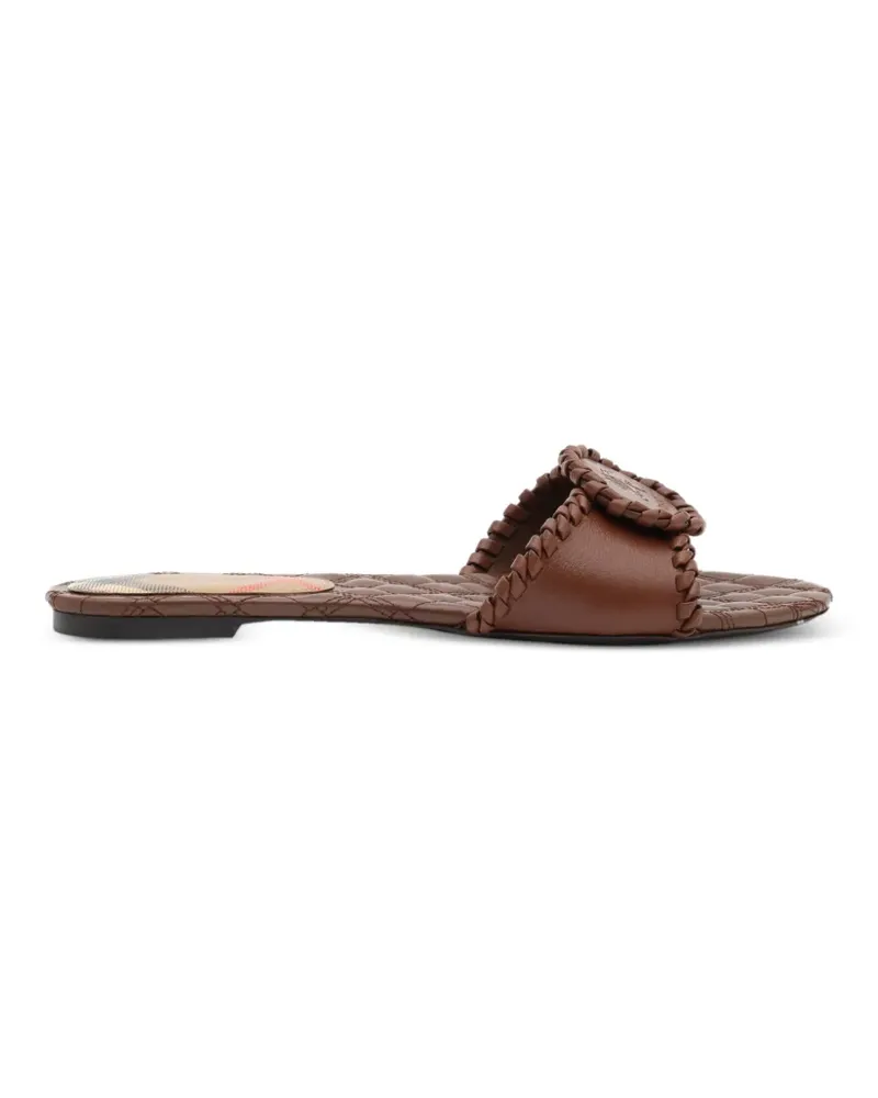 Burberry Sandalen mit Ritteremblem - Braun Braun