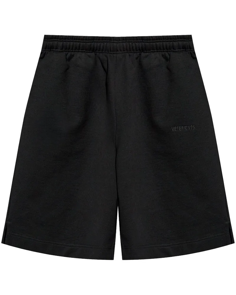 VETEMENTS Joggingshorts mit Logo-Stickerei - Schwarz Schwarz