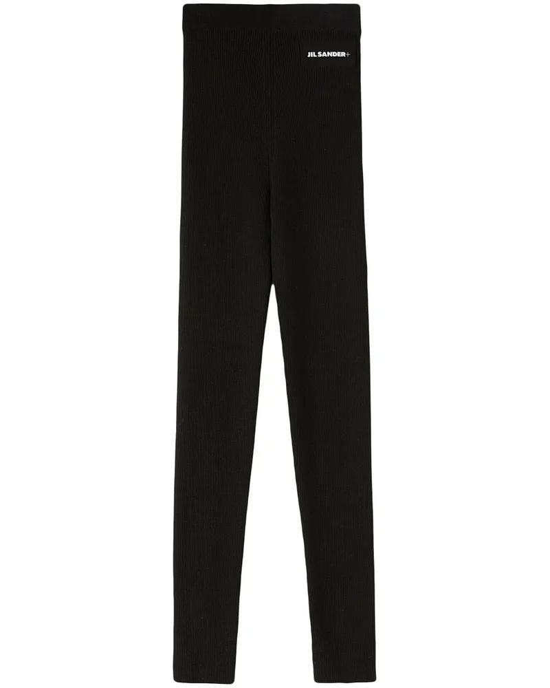 Jil Sander Leggings mit Logo-Print - Schwarz Schwarz
