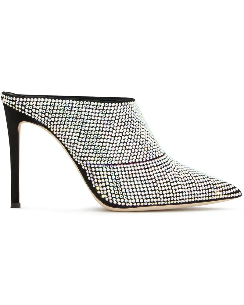 Giuseppe Zanotti Mules mit Strass - Schwarz Schwarz
