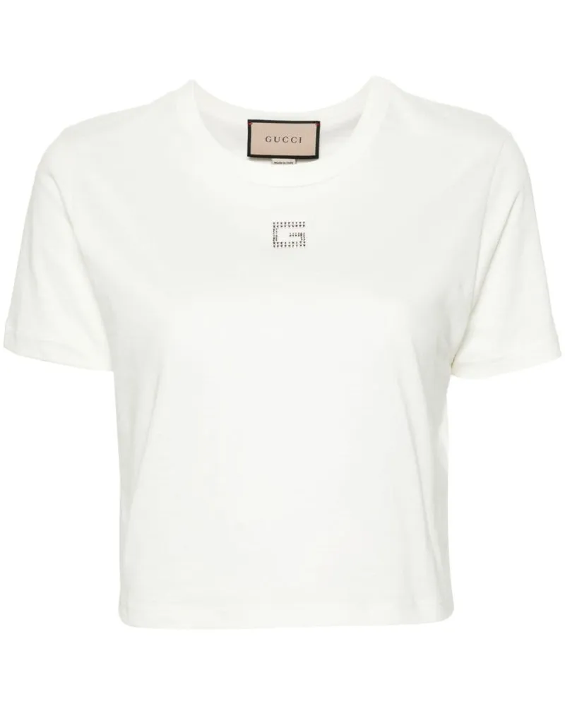 Gucci T-Shirt mit Square G Weiß