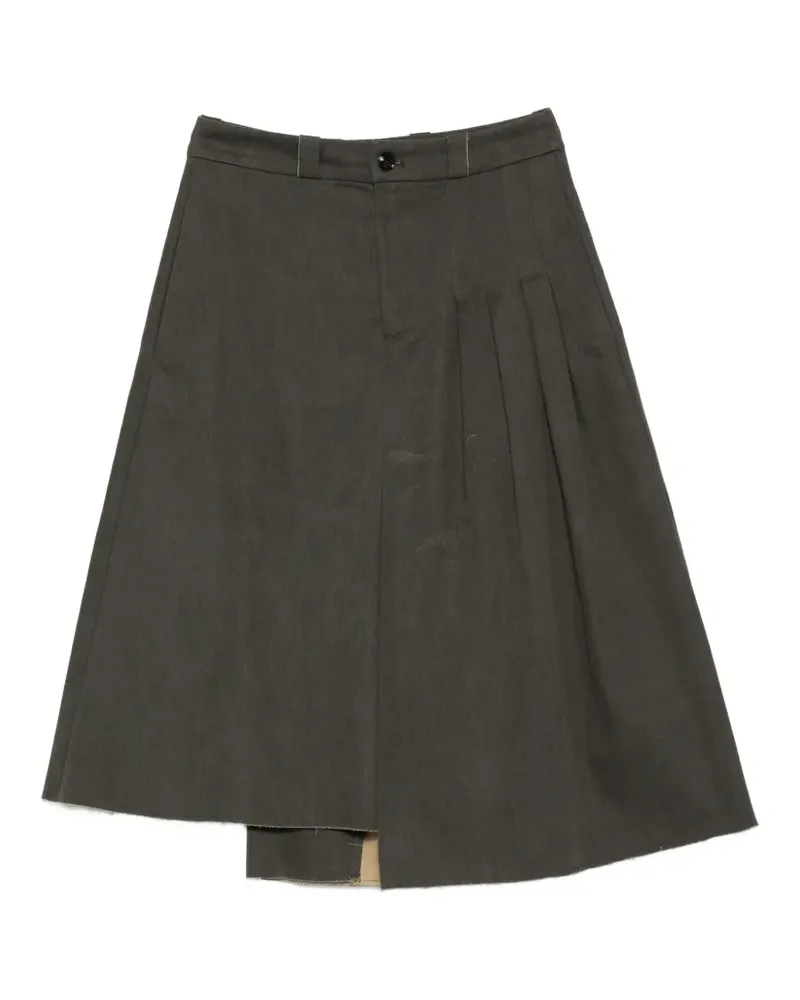 Our Legacy Origami asymmetric-hem midi skirt - Grau Grau