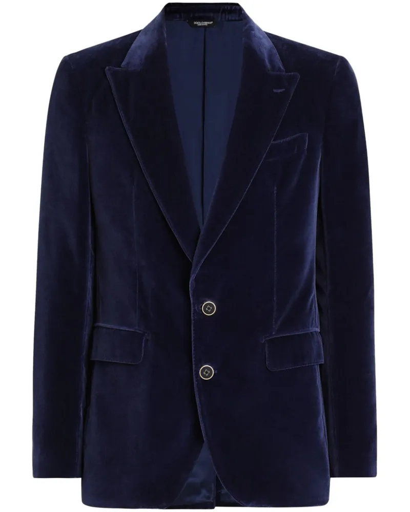 Dolce & Gabbana Sakko aus Samt - Blau Blau