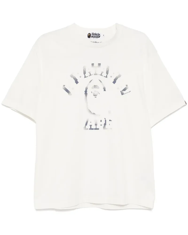 BAPE T-Shirt mit Graffiti-Print - Nude Nude