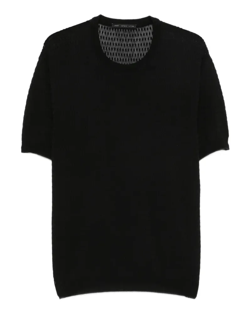 Low Brand T-Shirt mit rundem Ausschnitt - Schwarz Schwarz
