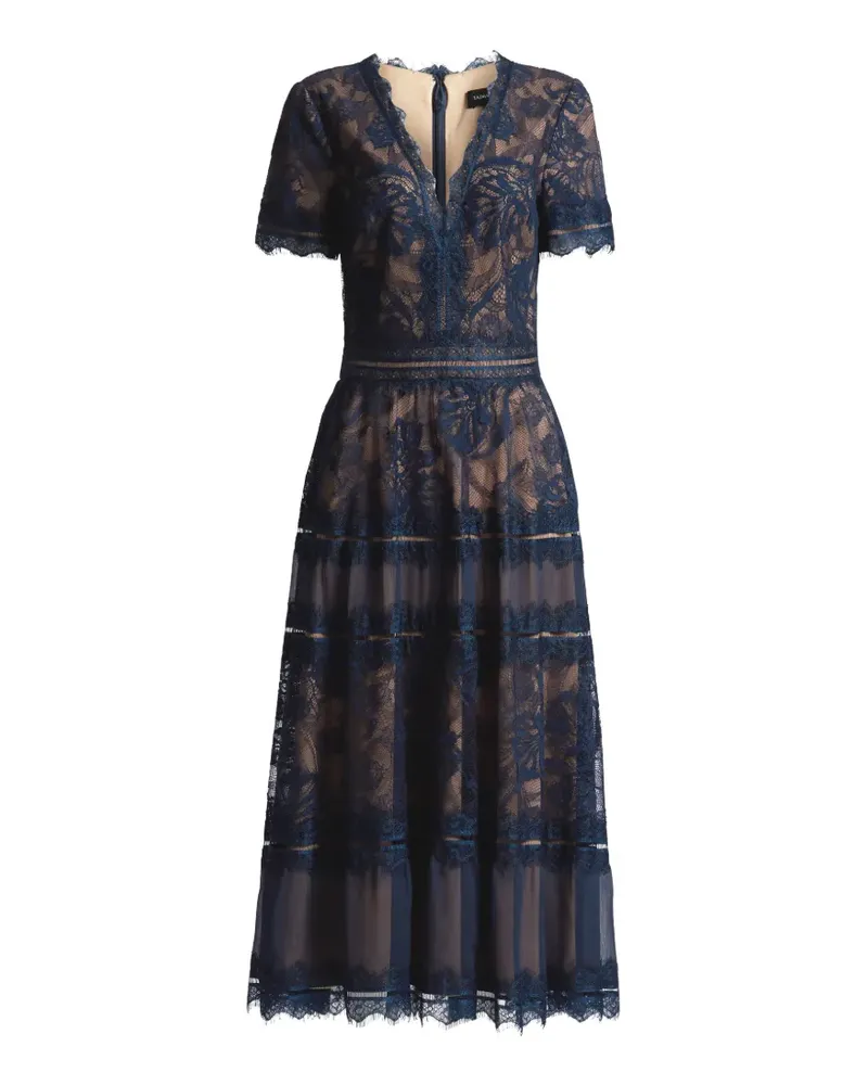 Tadashi Shoji Beatrice lace V-neck dress - Blau Blau
