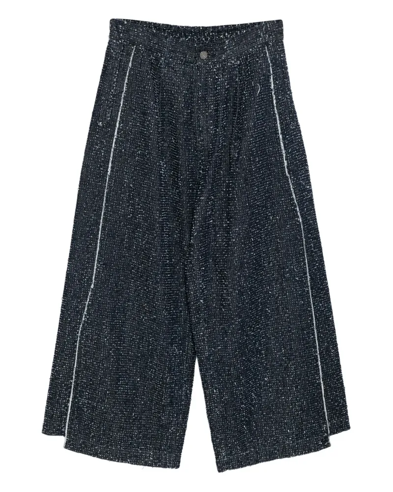 SONGZIO Ausgestellter Tweed mit asymmetrischem Schnitt - Blau Blau