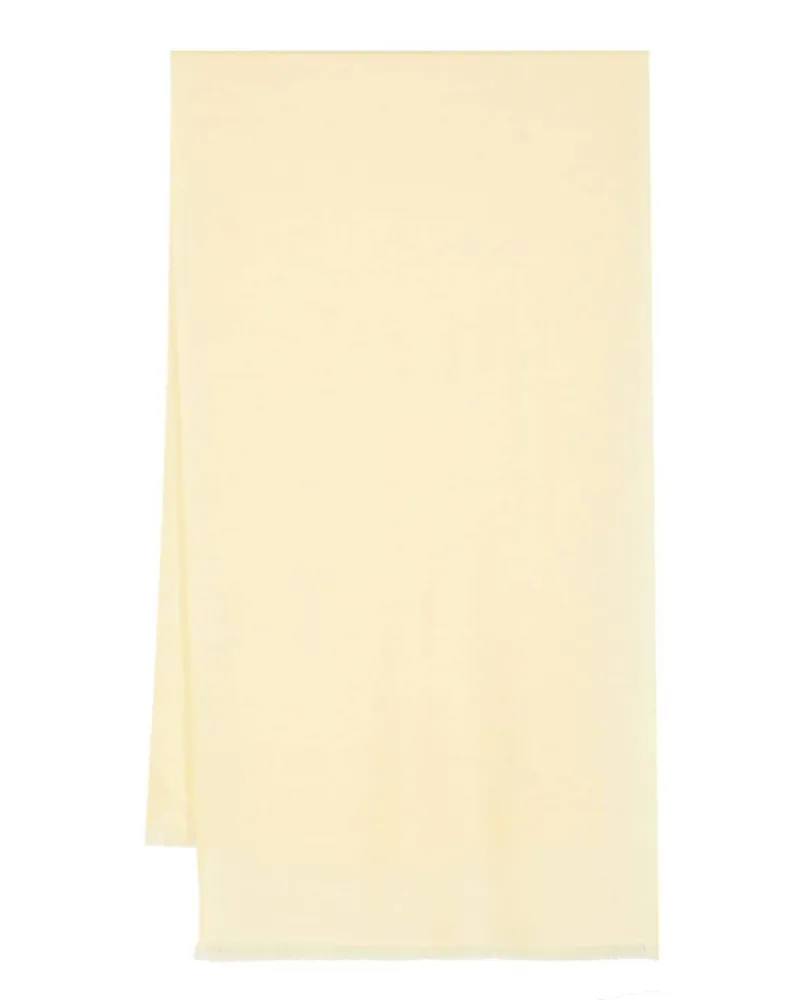 N.Peal Pashmina-Stola mit Fransen - Gelb Gelb
