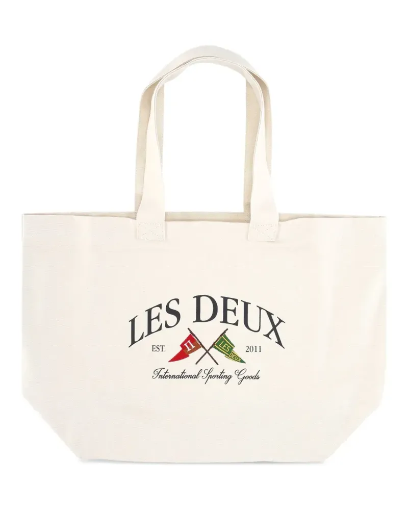 LES DEUX Tote Bag mit Logo - Weiß Weiß