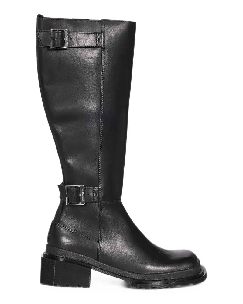 Dr.Martens Maybole Hi Bikerstiefel aus Leder mit Schnallen - Schwarz Schwarz