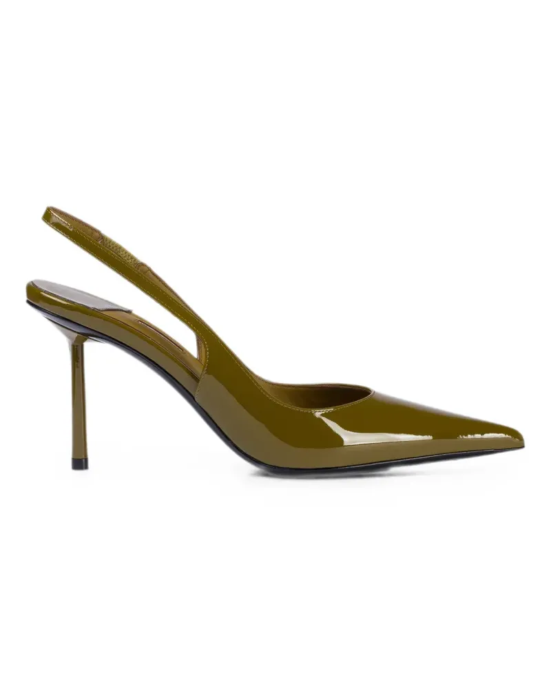 Le Silla Bella Slingback-Pumps aus Lackleder - Grün Grün