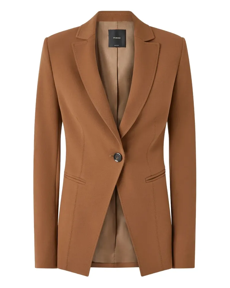 Pinko Einreihige Granaglie Jacke - Braun Braun