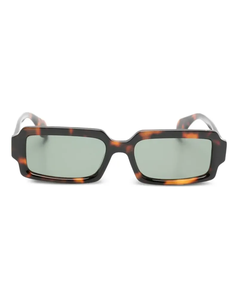 GIGI STUDIOS Amber rectangle-frame sunglasses - Braun Braun