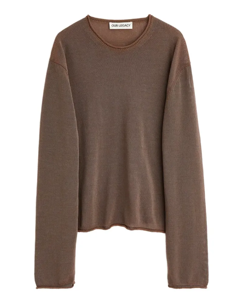 Our Legacy Rigid Popover Strickoberteil - Braun Braun
