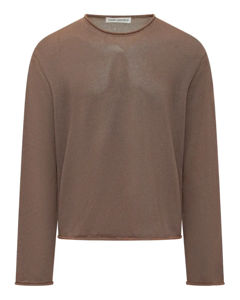 Our Legacy Rigid Popover Strickoberteil - Braun Braun