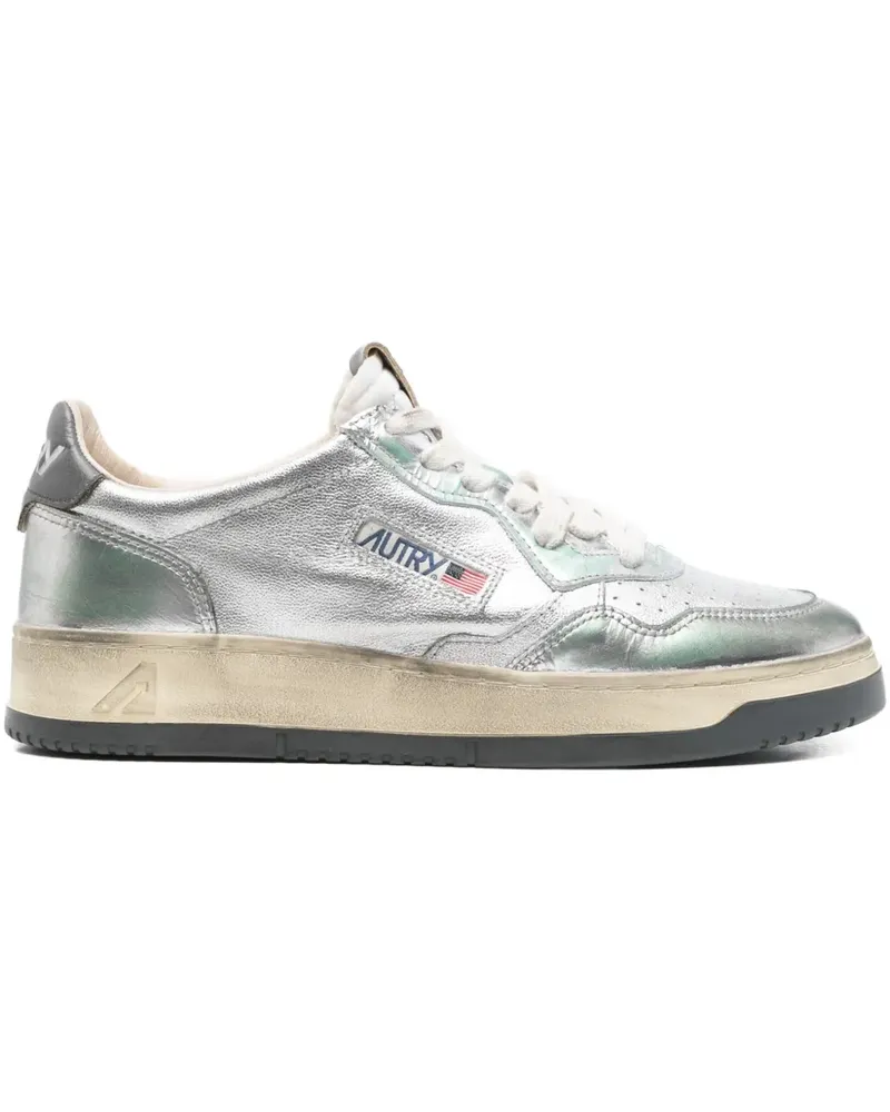 AUTRY Super Vintage Sneakers im Metallic-Look - Silber Silber