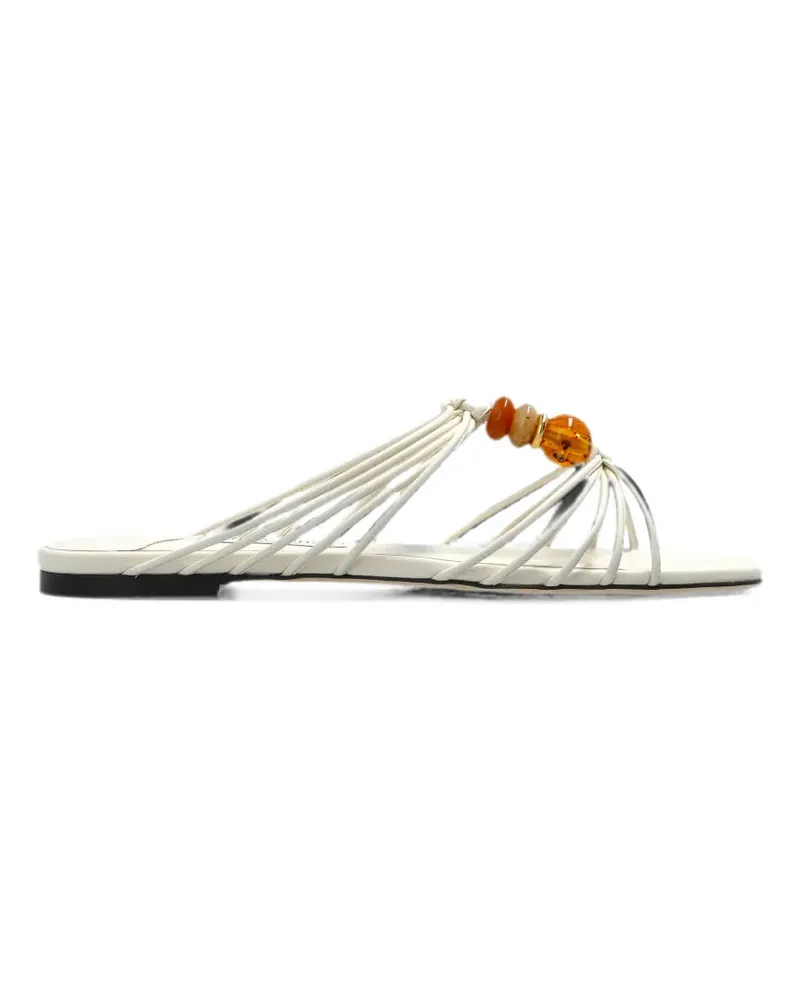 Jimmy Choo Lova bead-embellished sandals - Nude Nude