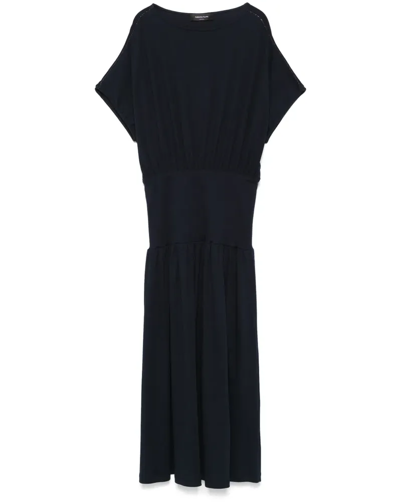Fabiana Filippi Midikleid mit Perlen - Blau Blau
