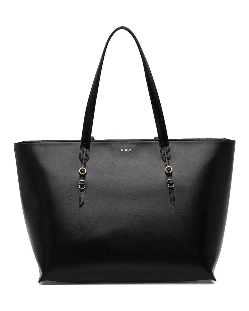 HUGO BOSS logo-lettering tote bag - Schwarz Schwarz