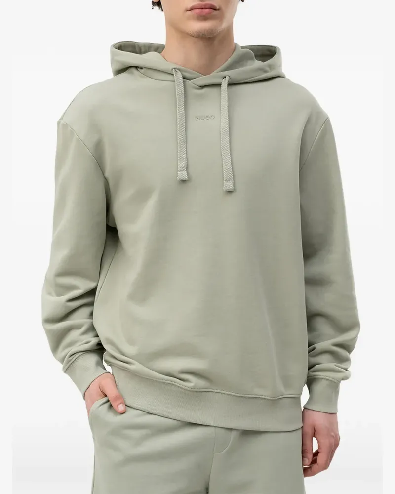 HUGO BOSS logo-print hoodie - Grün Grün