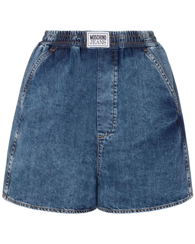 Moschino Jeans-Shorts mit elastischem Bund Blau