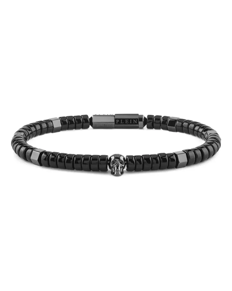 Philipp Plein beads skull-charm bracelet - Schwarz Schwarz