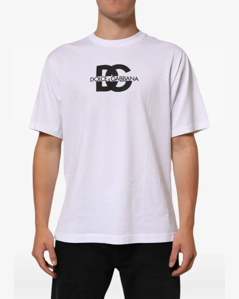 Dolce & Gabbana T-Shirt mit Logo-Print - Weiß Weiß