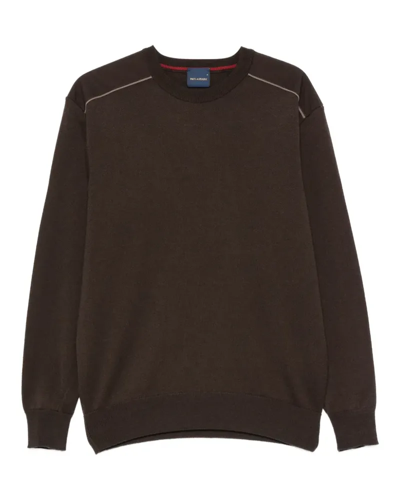Paul & Shark Pullover mit Kontrasteinsätzen - Braun Braun