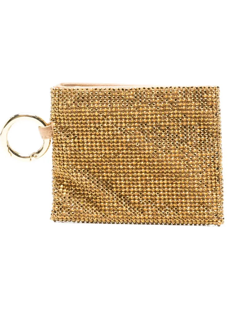 Benedetta Bruzziches crystal-embellished wallet - Gold Gold