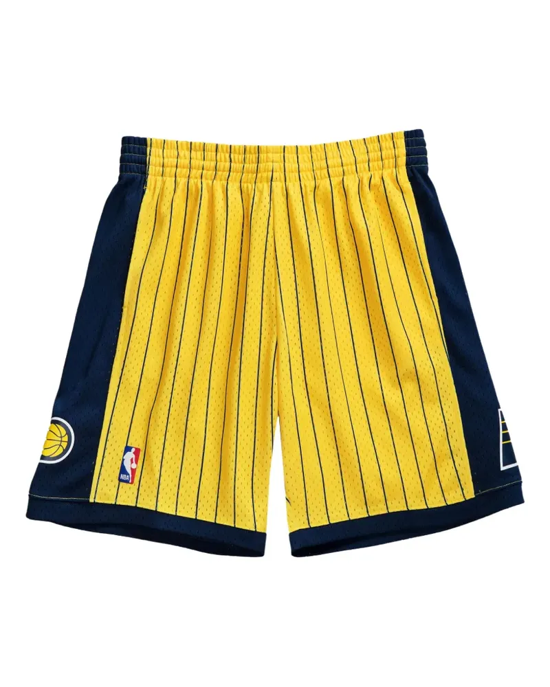 Mitchell & Ness NBA Indiana Pacers 99 striped swingman shorts - Gelb Gelb
