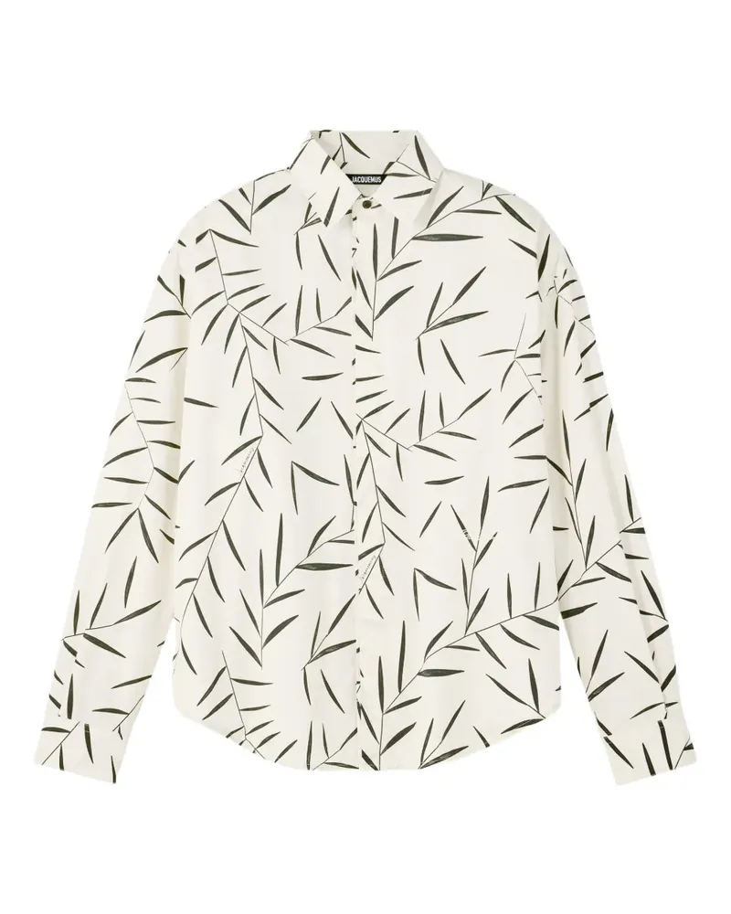 Jacquemus Le Simon ML Hemd mit Blatt-Print - Nude Nude