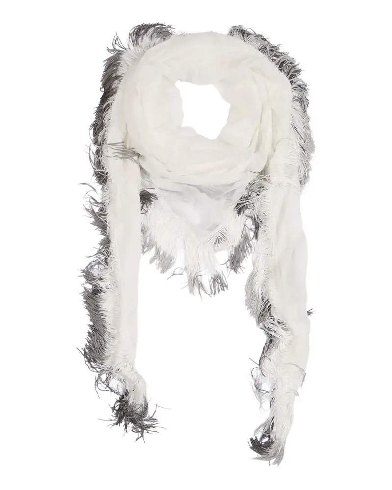 Faliero Sarti New Can Can fringe-trimmed scarf - Weiß Weiß
