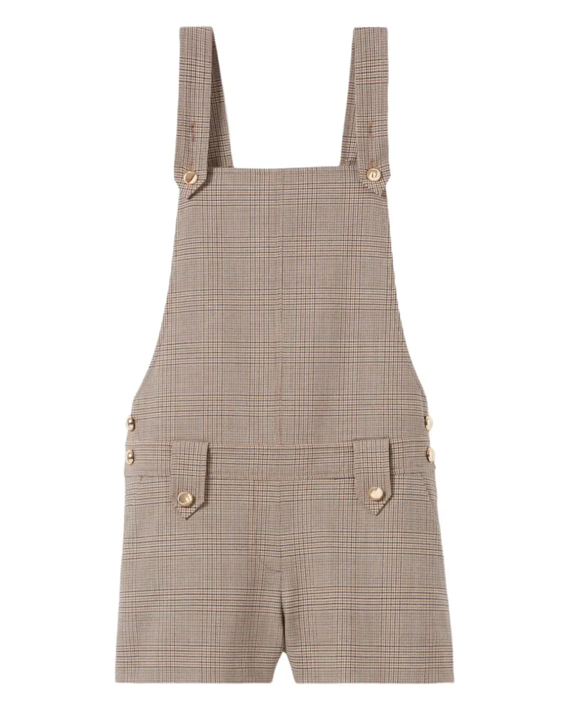 Claudie Pierlot Karierter Latz-Playsuit - Nude Nude