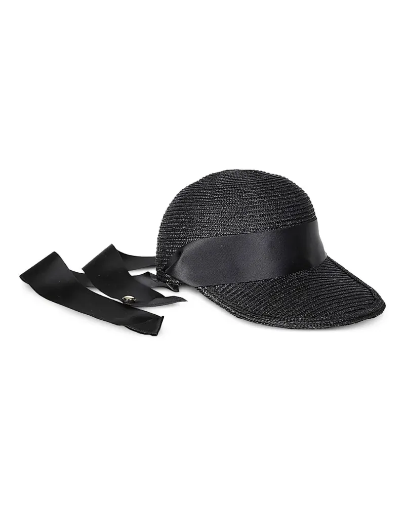 Sacai Baseballkappe mit Schleifendetail - Schwarz Schwarz