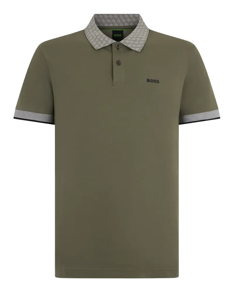 HUGO BOSS Paddy patterned collar polo shirt - Grün Grün