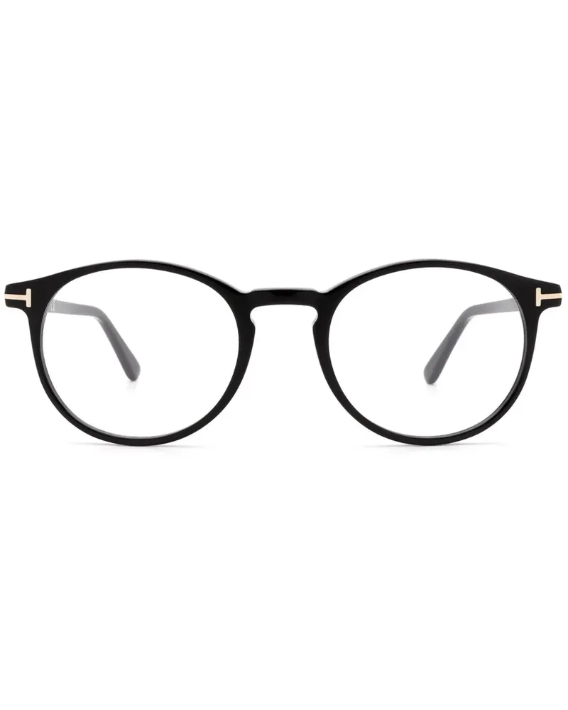 Tom Ford Brille mit rundem Gestell - Schwarz Schwarz