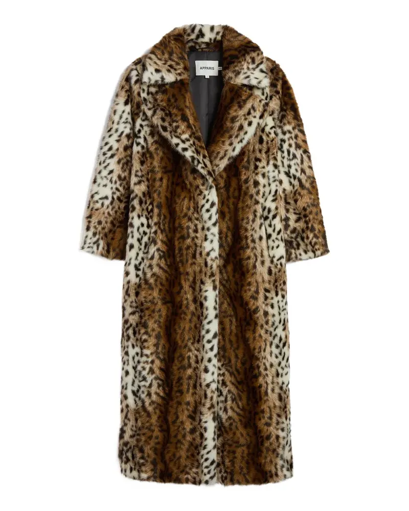 APPARIS Gabrielle Mantel mit Leopardenprint - Braun Braun