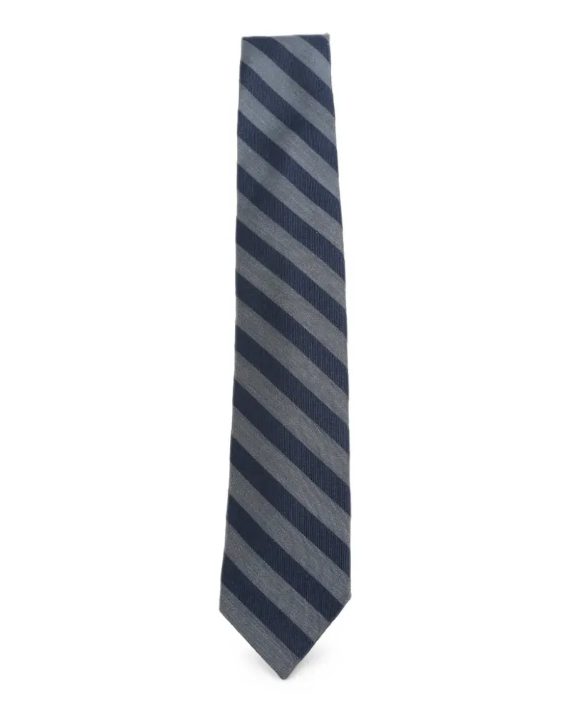 BARBA striped tie - Blau Blau