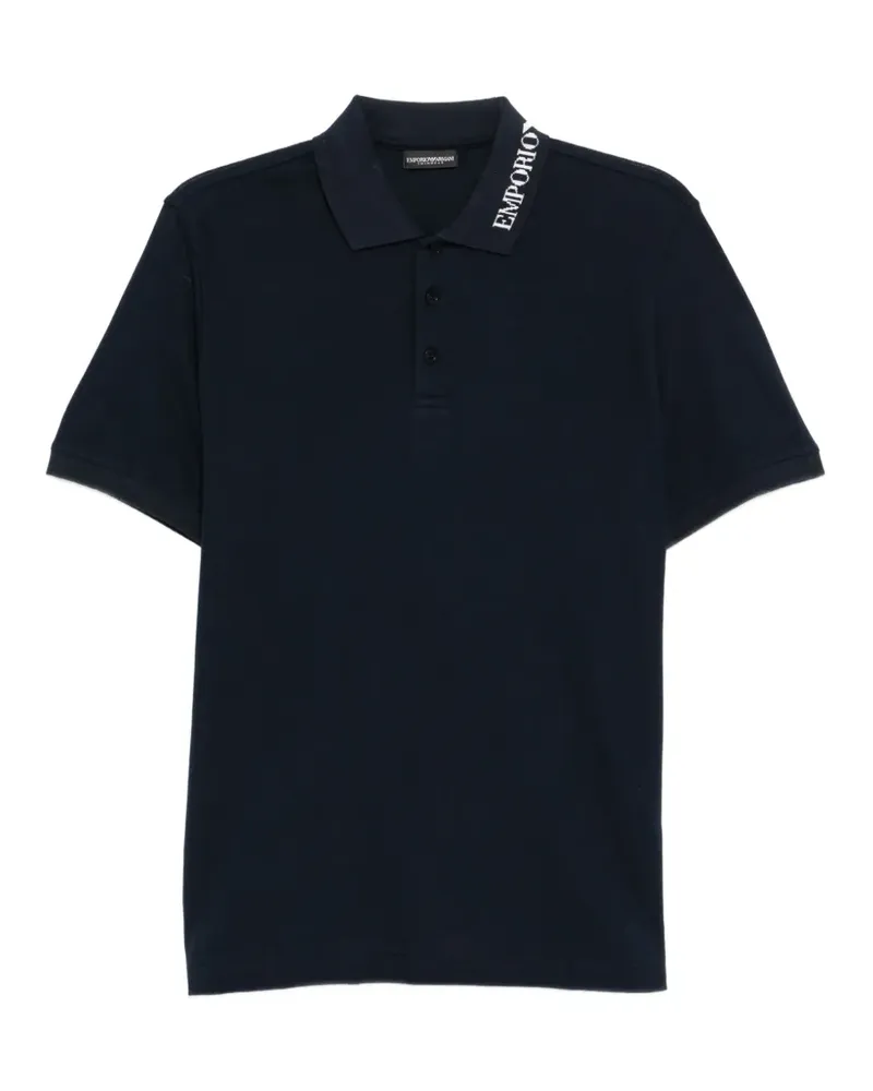 Emporio Armani Poloshirt mit Logo-Kragen - Blau Blau